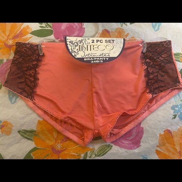 🛍Inteco Intimates 2 pc lace push Up Bras & panty Set - Picture 6 of 12